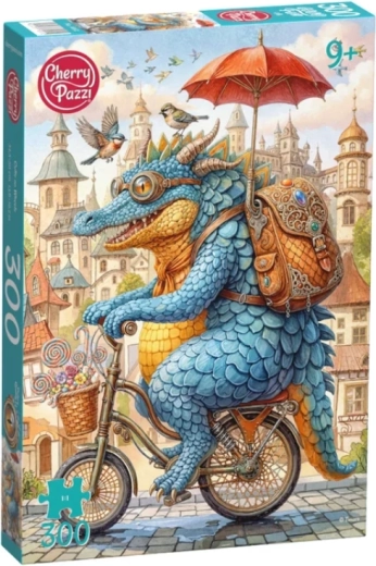 Puzzle Cherry Pazzi Jaszczurka na rowerze, 300 elementów