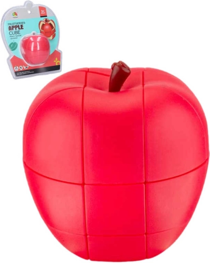 Plastikowa obrotowa łamigłówka jabłko 8 cm - 1 sztuka