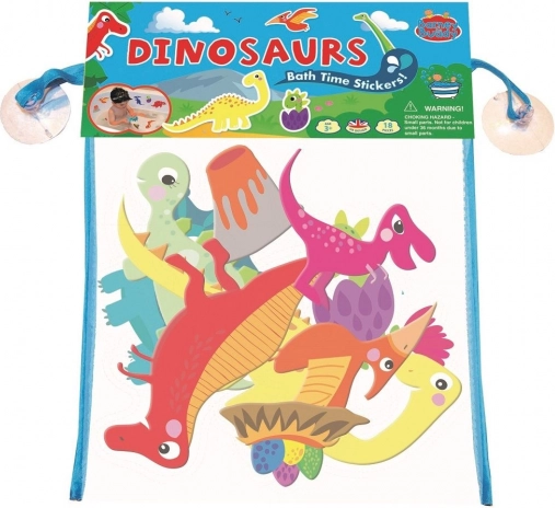 Naklejki do kąpieli z motywem dinozaurów z siatką