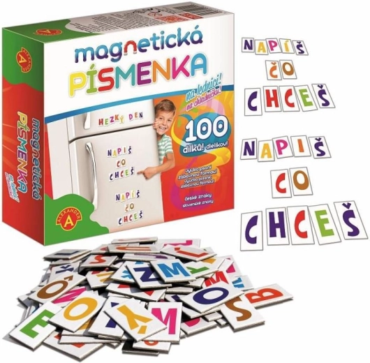 Magnetyczne literki na lodówkę 100 sztuk