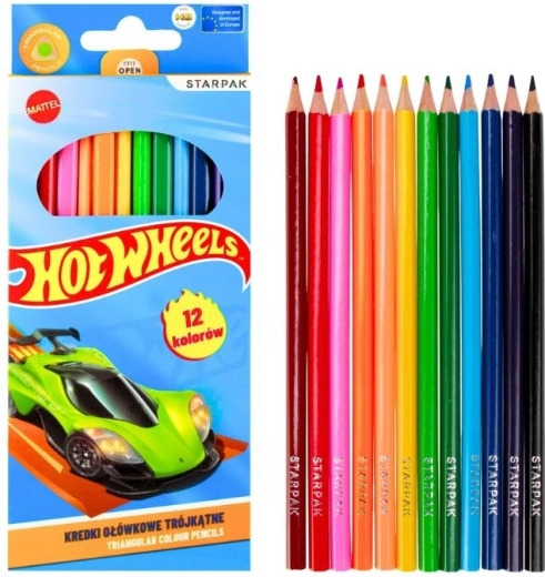 Kredki ołówkowe Hot Wheels 12 kolorów