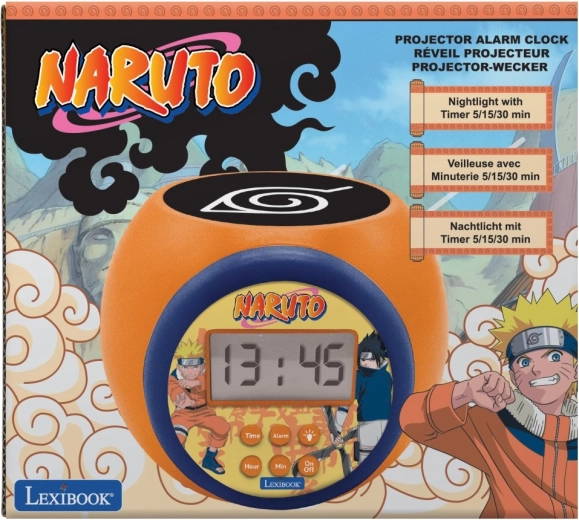 Budzik Lexibook Naruto z projektorem sufitowym