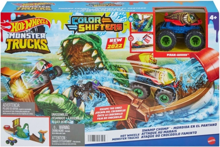 HOT WHEELS MONSTER TRUCKS Color Shifters – krokodyle szczęki zestaw do zabawy