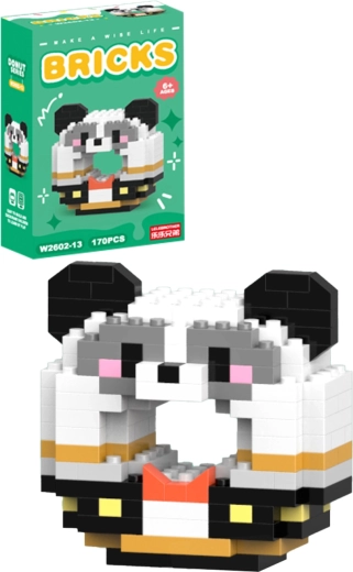 Klocki konstrukcyjne Donut Panda (170 elementów) - 1 sztuka