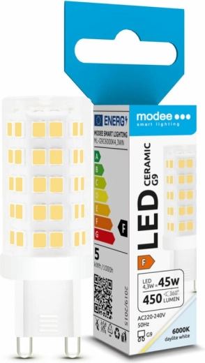 Żarówka LED G9 4,3 W ceramiczna, zimna biel 6000 K – Modee Lighting