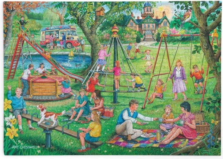 Puzzle Piknik na placu zabaw z 250 dużymi elementami