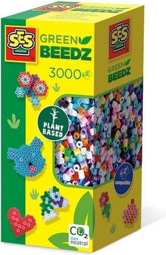 SES Creative koraliki do zaprasowywania Green Beedz 3000 szt. – jasne kolory