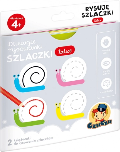 Długie kolorowanki i szablony: rysowanie wzorów dla dzieci 4+