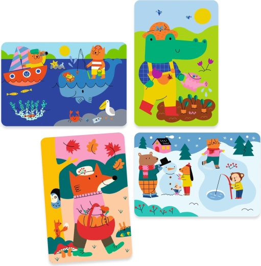 Cztery pory roku w uroczych scenkach