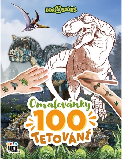 Kolorowanka i 100 tatuaży Dinozaury