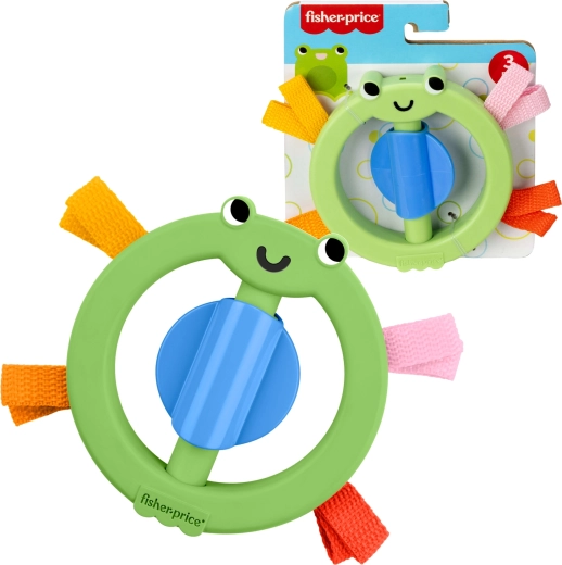 Fisher-Price sensoryczna grzechotka pierścieniowa żabka