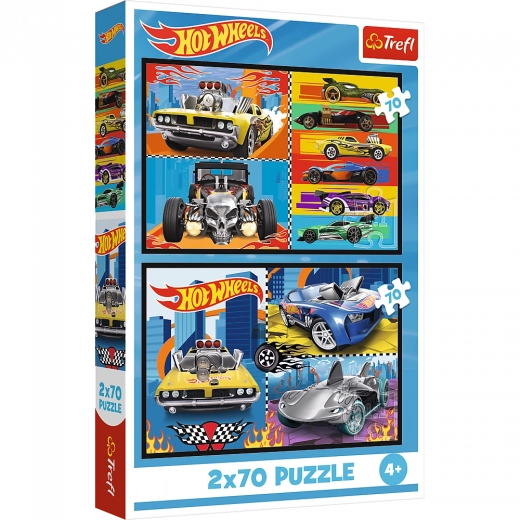 Puzzle 2x70 Samochody Hot Wheels