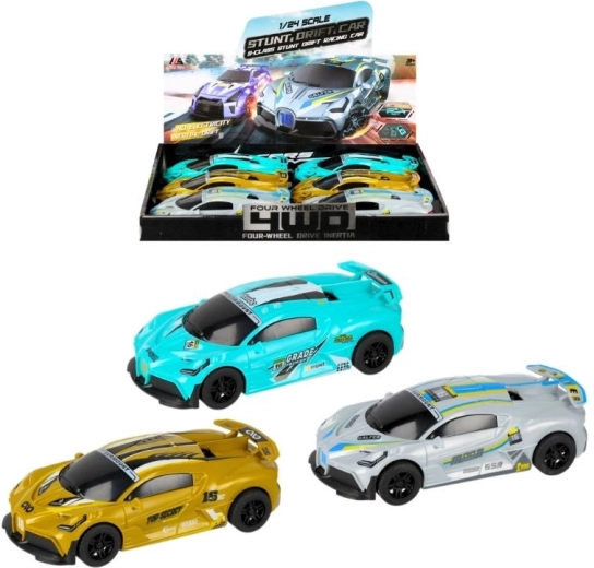 Driftowe autko wyścigowe z napędem bezwładnościowym – 3 kolory