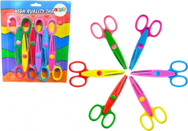 Kreatywne nożyczki Kolorowe dekoracyjne wzory do scrapbookingu 6 szt.