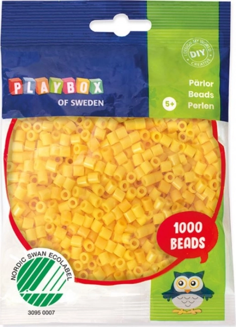 Żółte koraliki do prasowania Playbox 1000 szt.