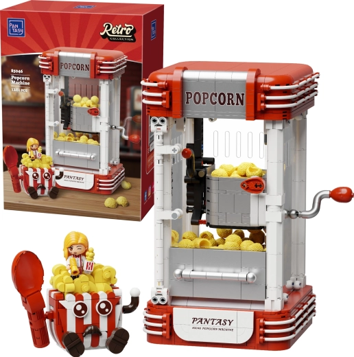 Pantasy retro klocki konstrukcyjne – maszyna do popcornu