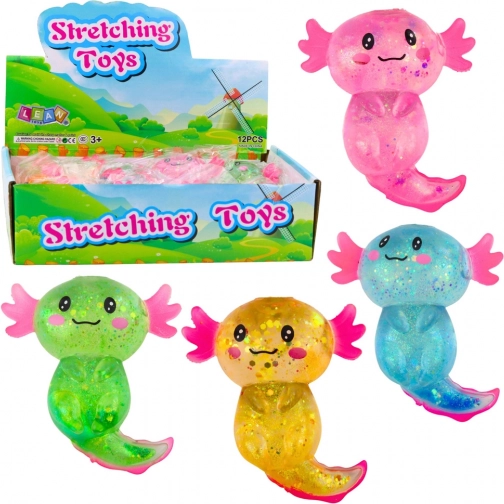Antystresowy gniotek axolotl squishy – mix kolorów