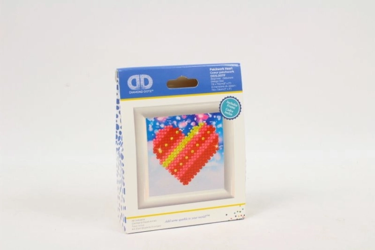 Diamond Dotz patchworkowe serce – zestaw do haftu diamentowego