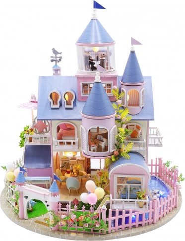 2Kids Toys bajkowy zamek – miniaturowy domek z oświetleniem LED