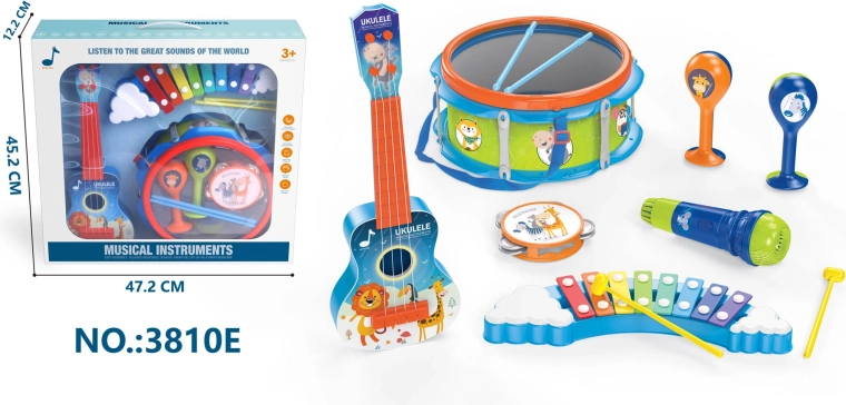 Duży zestaw dziecięcych instrumentów muzycznych