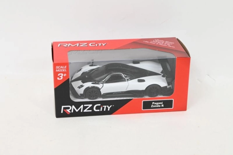 Metalowy model RMZ Pagani Zonda R biały 1:39 z napędem pull-back