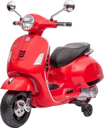 Dziecięcy motocykl elektryczny Vespa GTS Buddy Toys czerwony