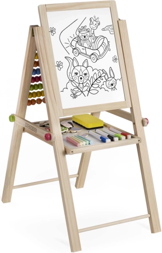 Podwójna powierzchnia do rysowania: kreda i magnetyczny pisak