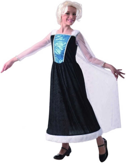 Kostium karnawałowy księżniczka – sukienka z peleryną, rozmiar M (120–130 cm)