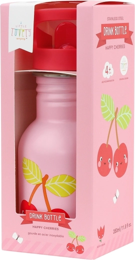 A Little Lovely Company butelka ze stali nierdzewnej 350 ml – wesołe wisienki
