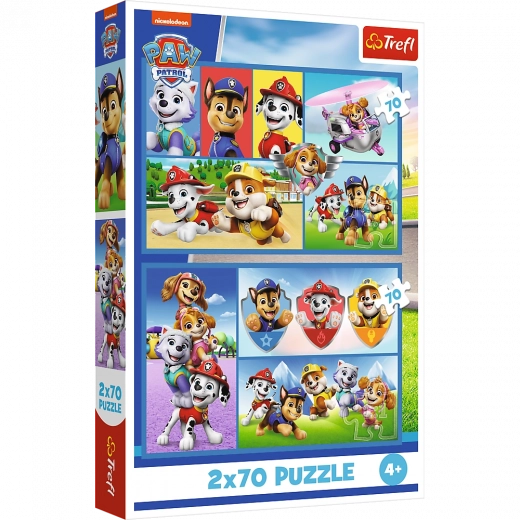 Puzzle Zasady Psi Patrol 2w1 2x70 elementów