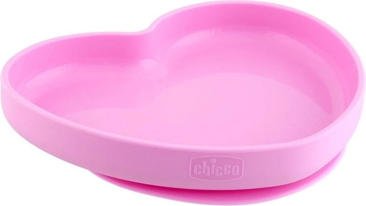 Silikonowy talerz Chicco serduszko z przyssawką 9 m+