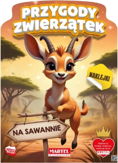 Przygody zwierzątek na sawannie z naklejkami