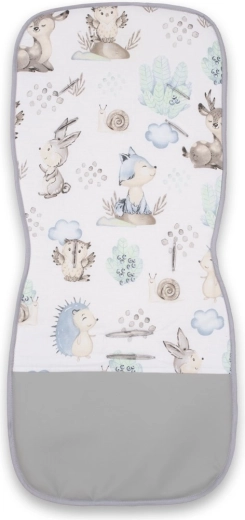 Wkładka do wózka Baby Mix jeżyk, dwustronna muślin/bawełna z eko skórką