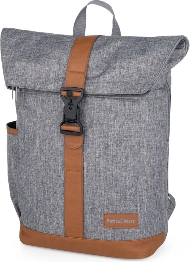 Petite&Mars plecak do przewijania do wózka Jackob ultimate grey