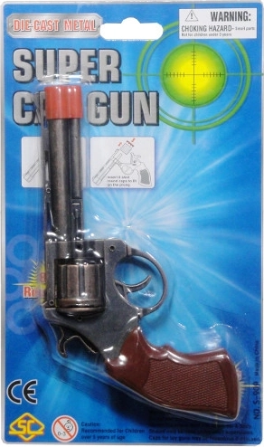 Metalowy pistolet na kapiszony