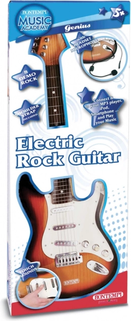 Rockowa gitara elektryczna z mikrofonem