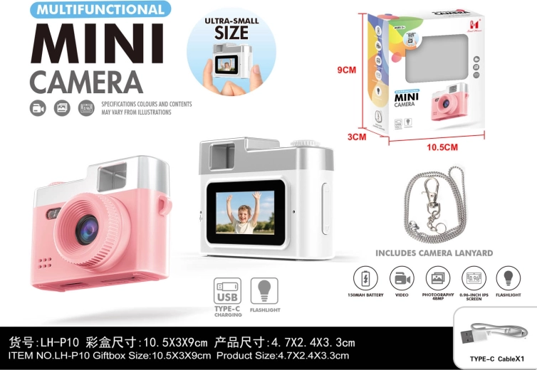 Biały mini aparat fotograficzny dla dzieci