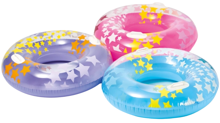 Nadmuchiwany koło do pływania z gwiazdkami i uchwytami 91 cm INTEX