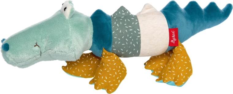 Sigikid – pierwszy pluszowy krokodyl patchwork 43 cm