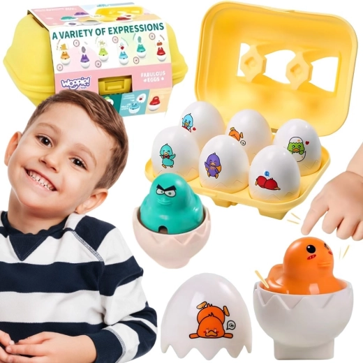 Woopie sorter Montessori z jajkami i kurczaczkami - 6 szt.