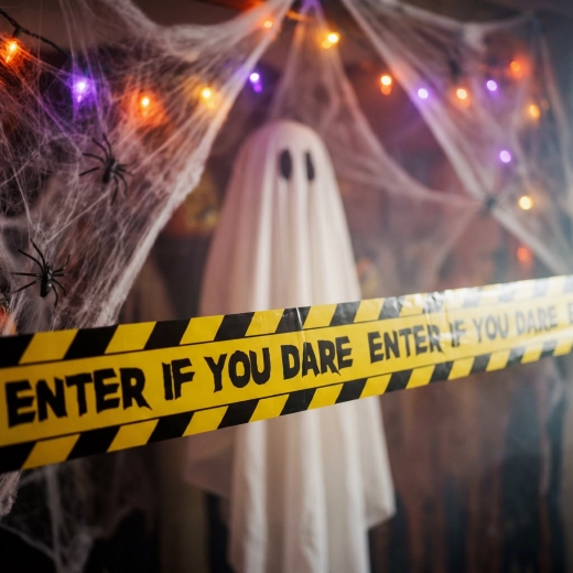 Halloweenowa taśma ostrzegawcza dekoracyjna 3 × 6 m
