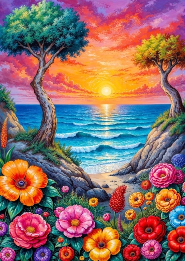 Enjoy puzzle Kwitnące wybrzeże 1000 elementów