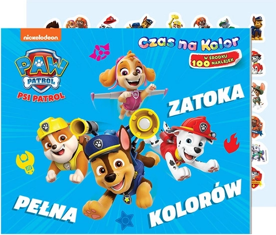 Psi Patrol: Czas na kolory 1 – Zatoka pełna kolorów – kolorowanka z naklejkami