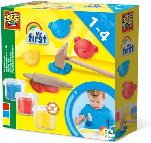 SES My First masa plastyczna – 3 kolory (3×90 g) + narzędzia