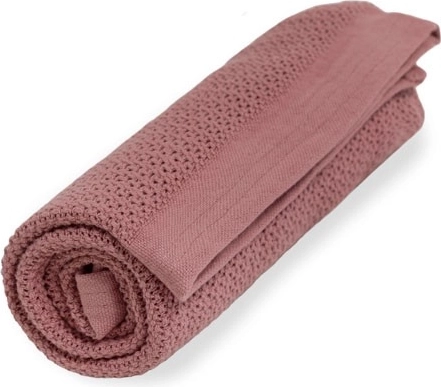 Vinter & Bloom organiczny kocyk Soft Grid evening rose