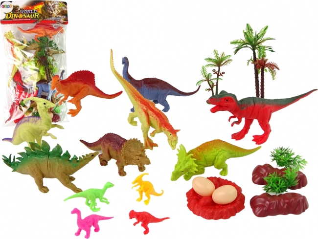 Zestaw dinozaurów z akcesoriami