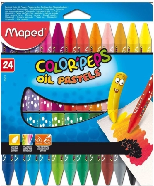Trójkątne pastele olejne MAPED Color'Peps 24 szt.
