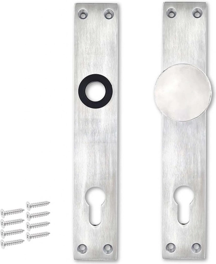 Aluminiowy szyld z gałką do wkładki 90 mm, bez klamki