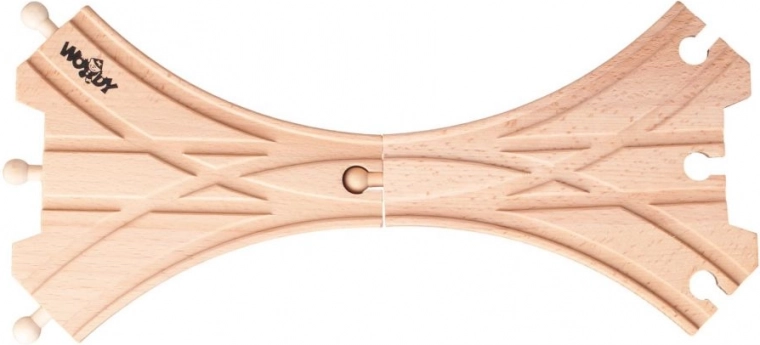 Kolejowy rozjazd X do drewnianych kolejek