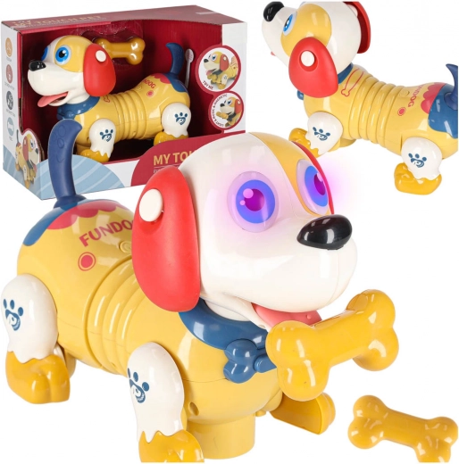 interaktywny piesek z kością na dotyk i światła